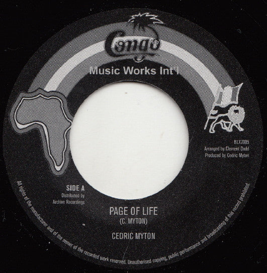 Cedric Myton ‎– Page Of Life 7"