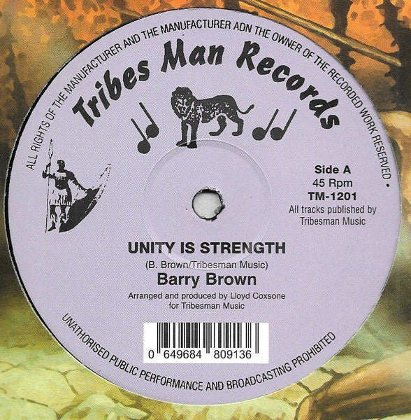 Barry Brown / Drumie Benji – Unity Is Strength / Higher Region