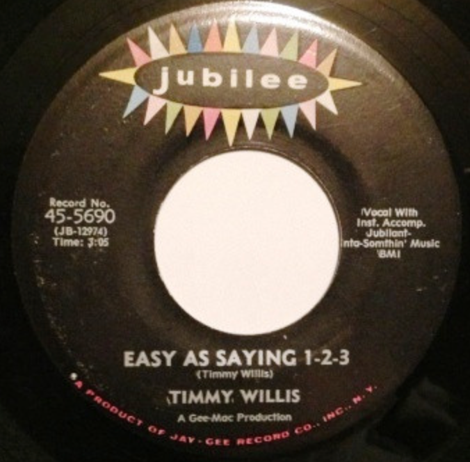 Timmy Willis ‎– Easy As Saying 1-2-3 / I'm A Man