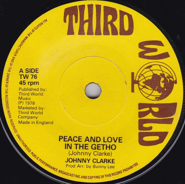 Johnny Clarke ‎– Peace And Love In The Ghetto