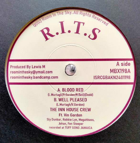 The Inn House Crew Ft. Vin Gordon ‎– Blood Red / Well Pleased