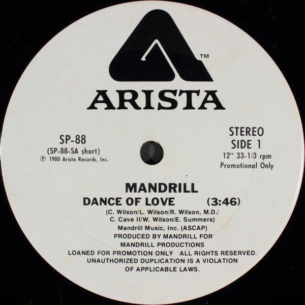 Mandrill ‎– Dance Of Love (PROMO)