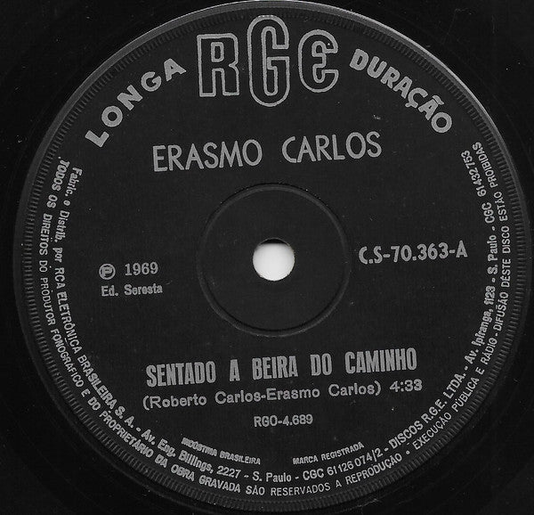 Erasmo Carlos ‎– Sentado A Beira Do Caminho