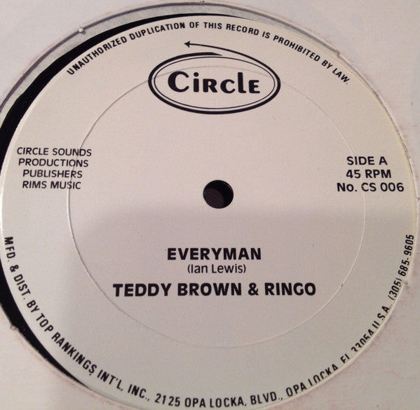 Teddy Brown & Ringo / Fatman Riddim Section ‎– Everyman / Ghetto Star
