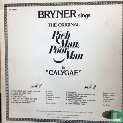 Lord Bruner - The Original Rich Man Poor Man in "Calygae"