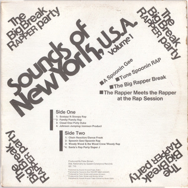 Various ‎– Sounds Of New York, U.S.A. Volume 1 (The Big Break Rapper Party)