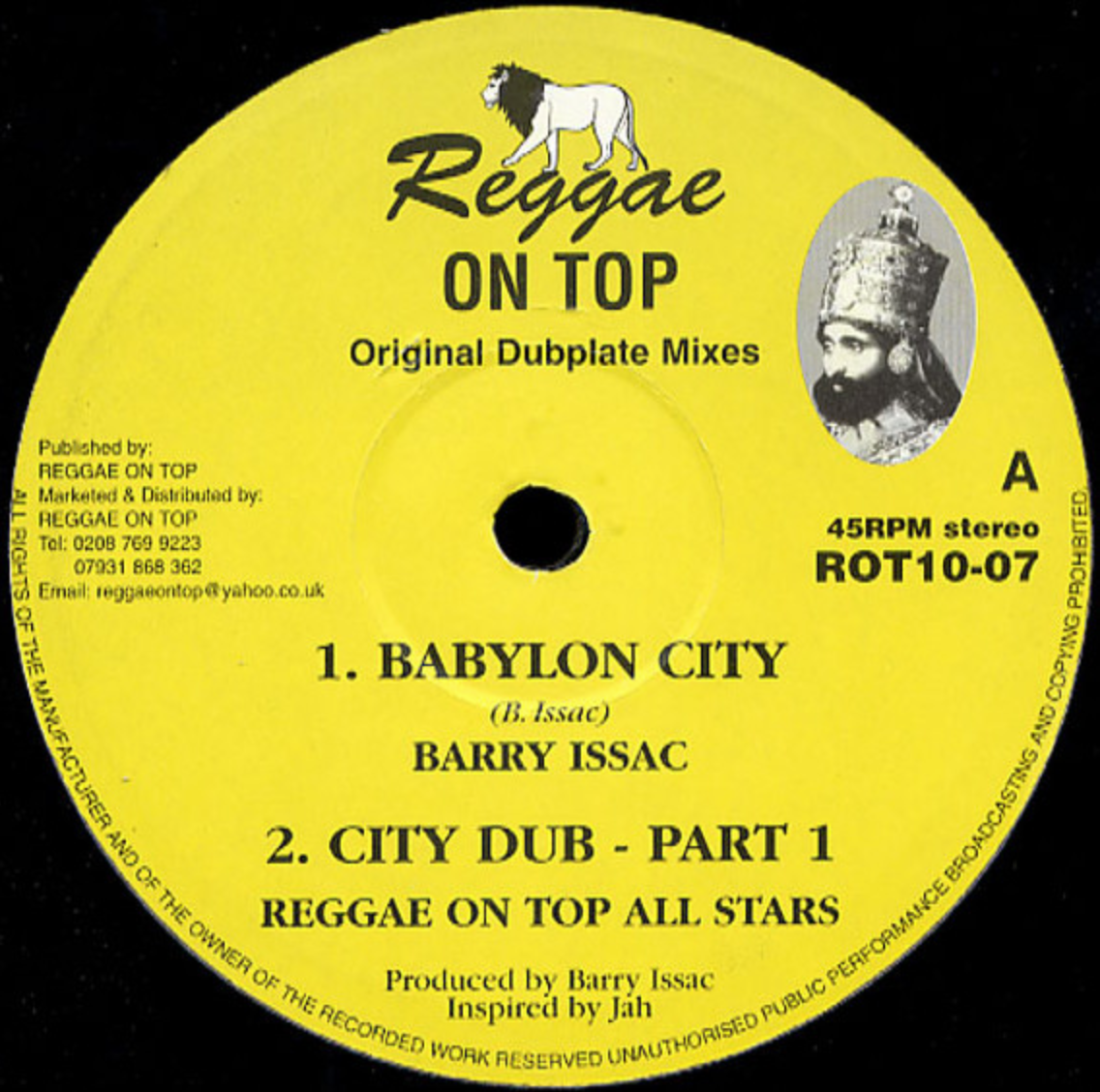Barry Issac / Reggae On Top All Stars ‎– Babylon City