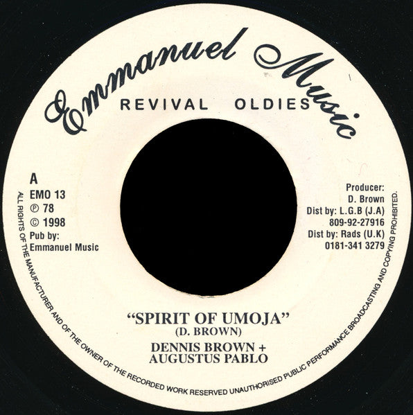Dennis Brown + Augustus Pablo – Spirit Of Umoja
