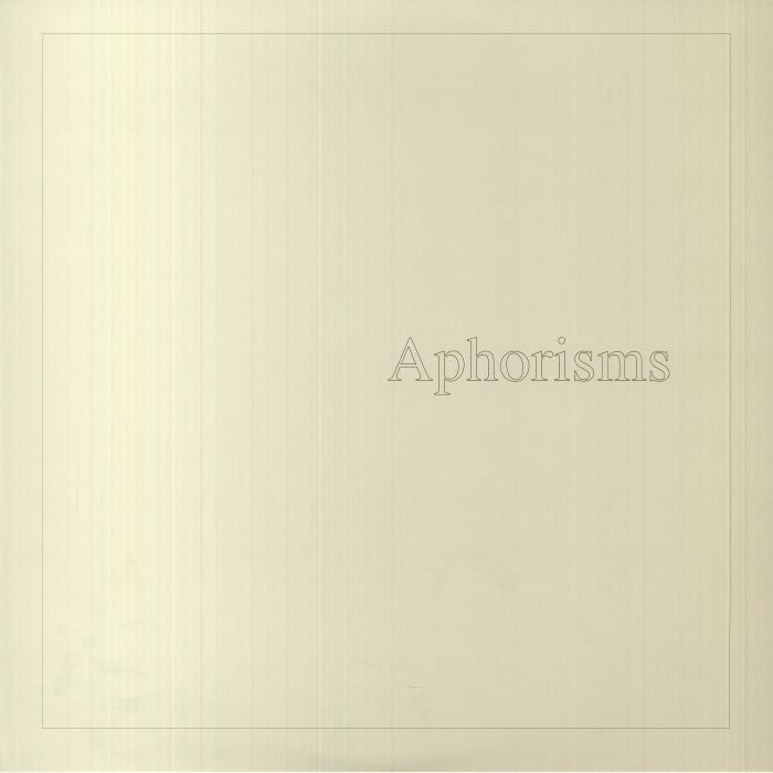 Graham Lambkin ‎– Aphorisms