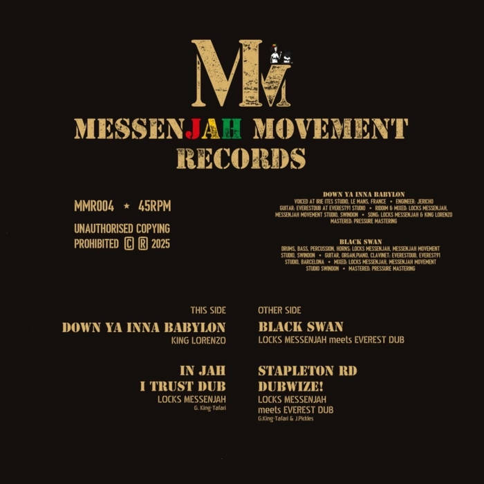 Locks MessenJAH, Lorenzo , Everest Dub – King Lorenzo - Down Ya Inna Babylon