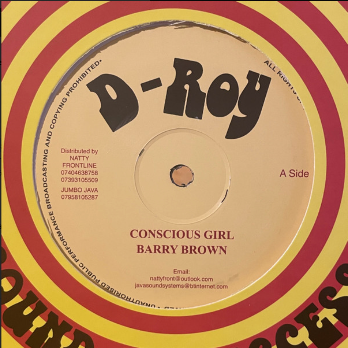 Barry Brown ‎– Conscious Girl