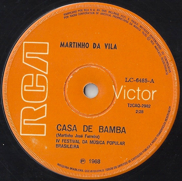 Martinho Da Vila ‎– Casa De Bamba / Nego Vem Sambar