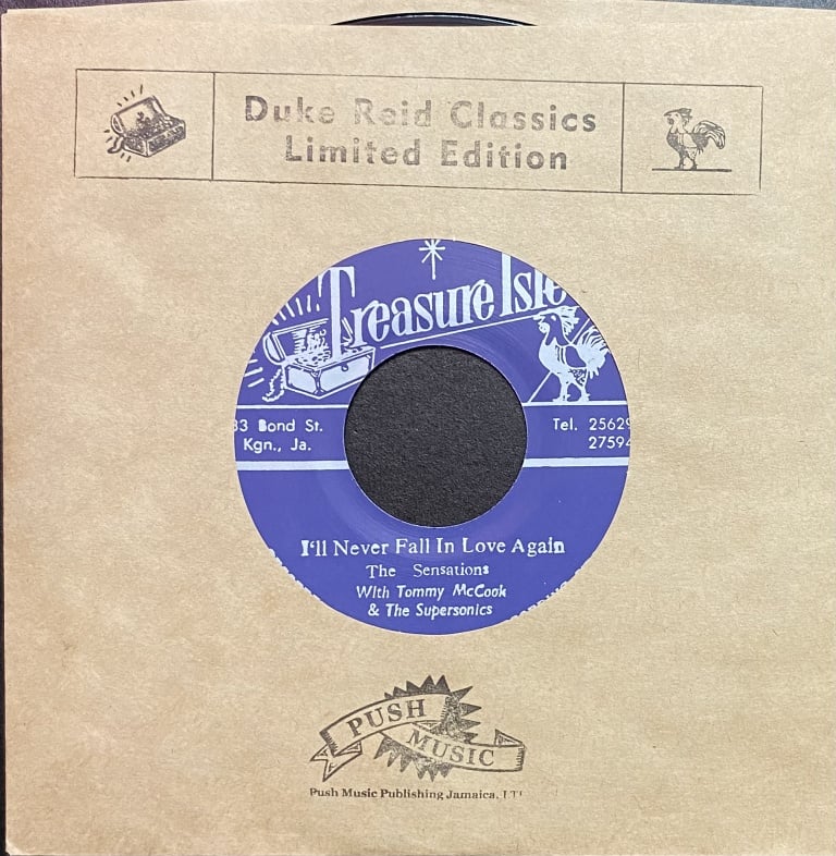The Sensations, Tommy McCook & The Supersonics ‎– I'll Never Fall In Love Again