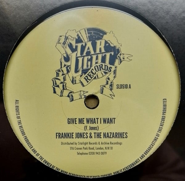 Frankie Jones / Prince Alla ‎– Give Me What I Want / Last Train To Africa