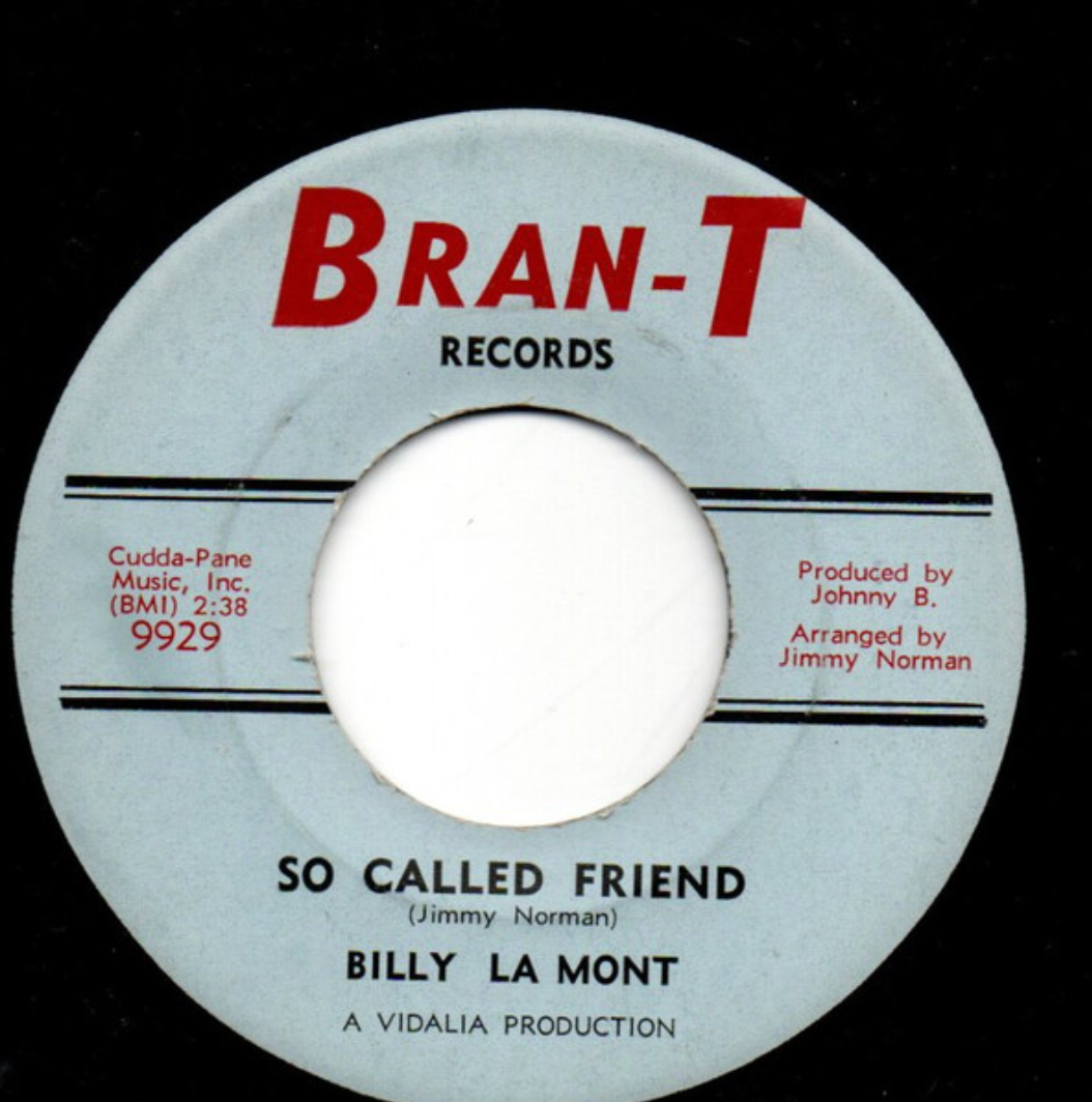 Billy La Mont ‎– So Called Friend / (Darlin') Please Come Home