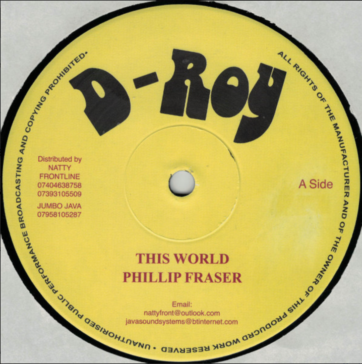 Phillip Fraser ‎– This World / Send Us Back Home