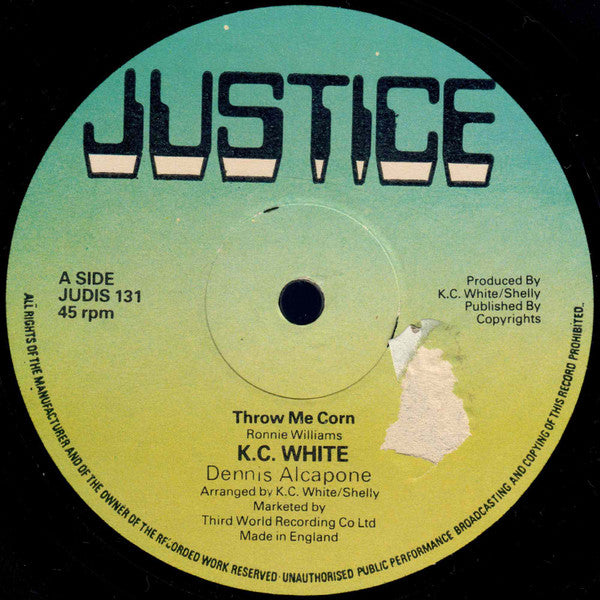 K.C. White / Dennis Alcapone ‎– Throw Me Corn
