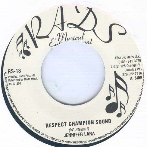 Jennifer Lara – Respect Champion Sound / Consider Me