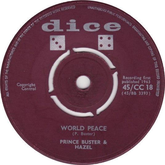 Prince Buster & Hazel– World Peace / The Lion Roars